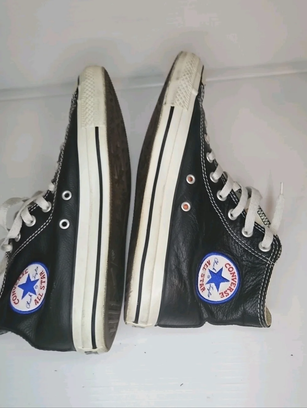 Converse Chuck Taylor Leather All Star Black Size 8.5 Men’s 10,5 Women’s - Picture 5 of 8